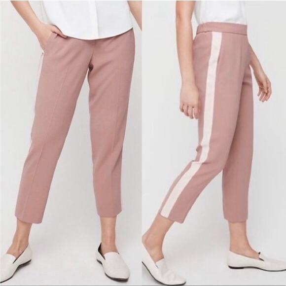 Babaton Aritzia Side Stripe Conan Trousers in Mauve Pink - Size 10 - Picture 3 of 7